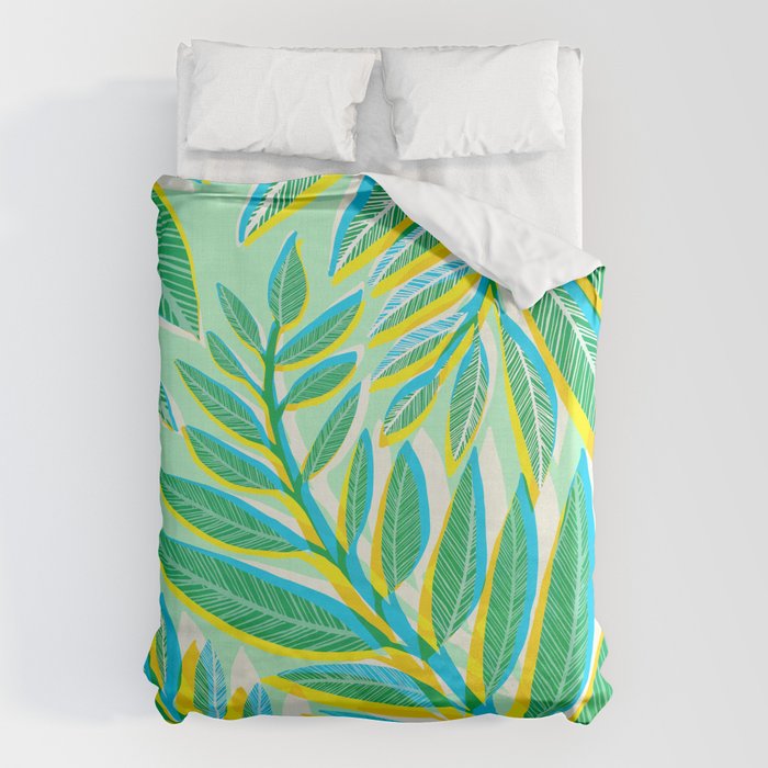 Colorful Tropical Pop Vines Duvet Cover Gallery Image 6