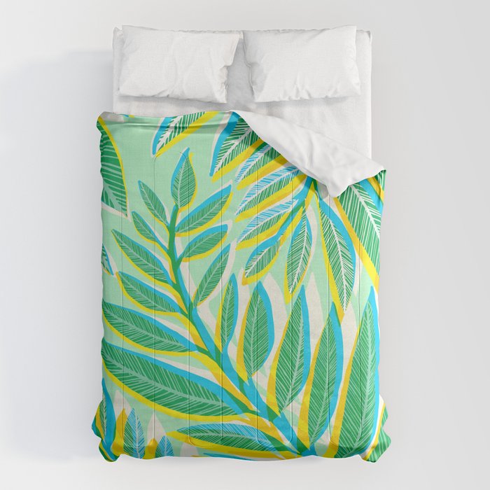 Colorful Tropical Pop Vines Comforter Gallery Image 6