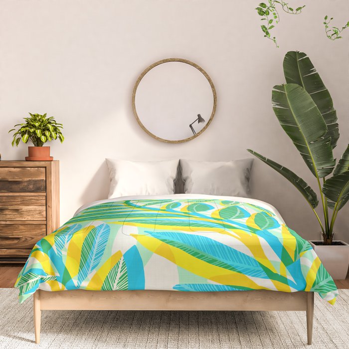 Colorful Tropical Pop Vines Comforter Gallery Image 3