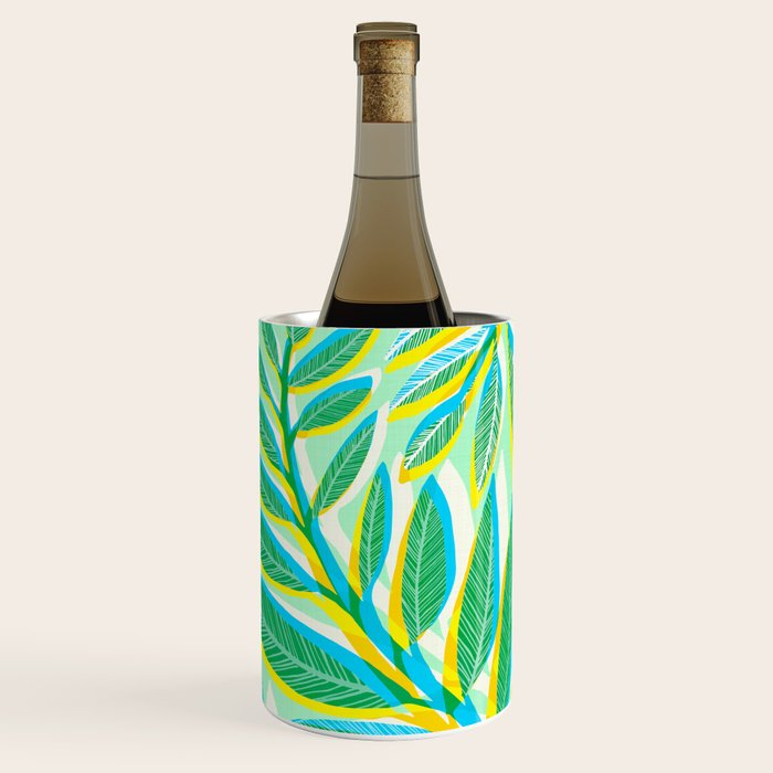 Colorful Tropical Pop Vines Wine Chiller Gallery Image 1