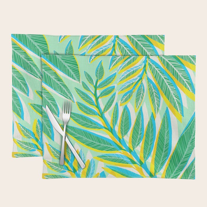 Colorful Tropical Pop Vines Placemat Gallery Image 1