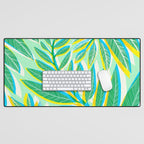 Colorful Tropical Pop Vines Desk Mat Gallery Image 1