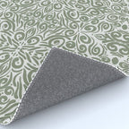 Vintage Green Spirals Rug Gallery Image 4
