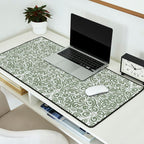 Vintage Green Spirals Desk Mat Gallery Image 2