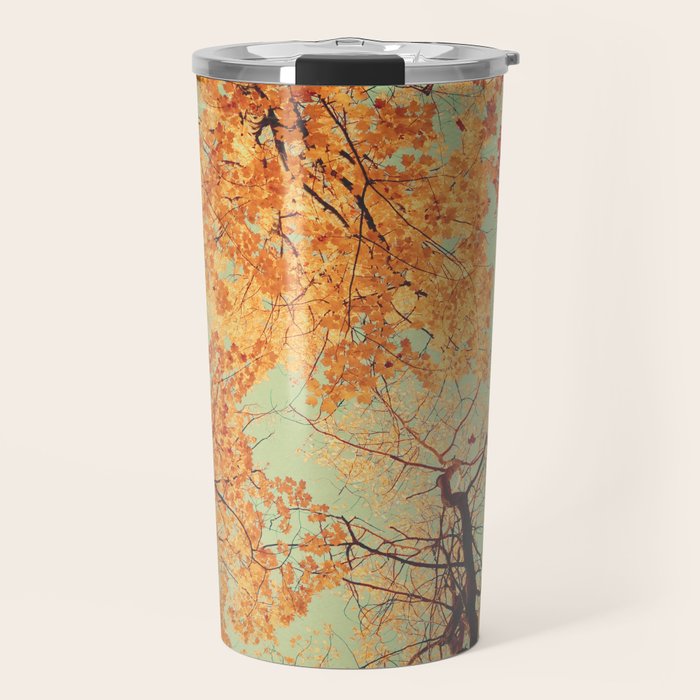 Autumn Inkblot - Yellow Travel Mug Gallery Image 1