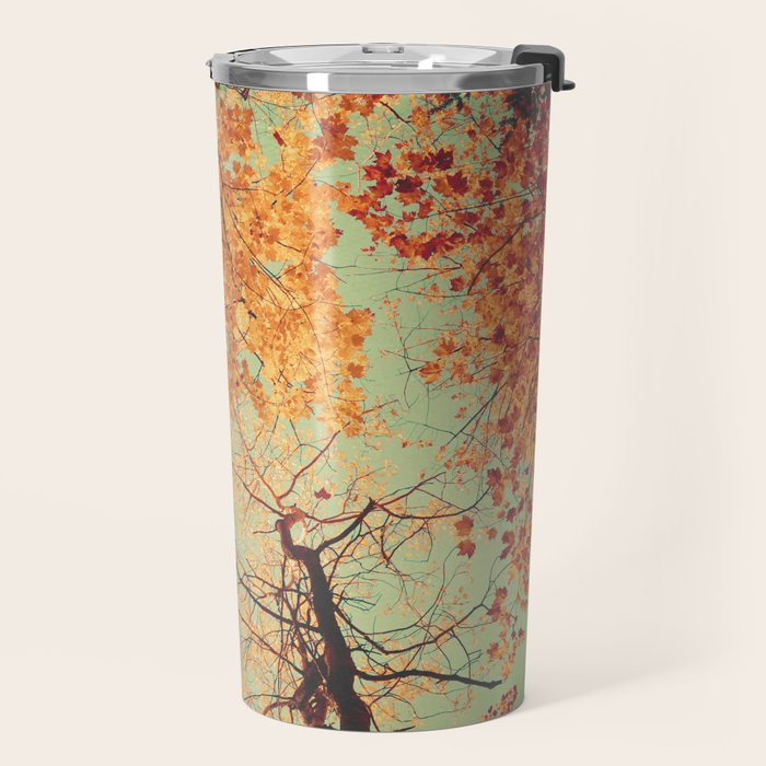 Autumn Inkblot - Yellow Travel Mug Gallery Image 2