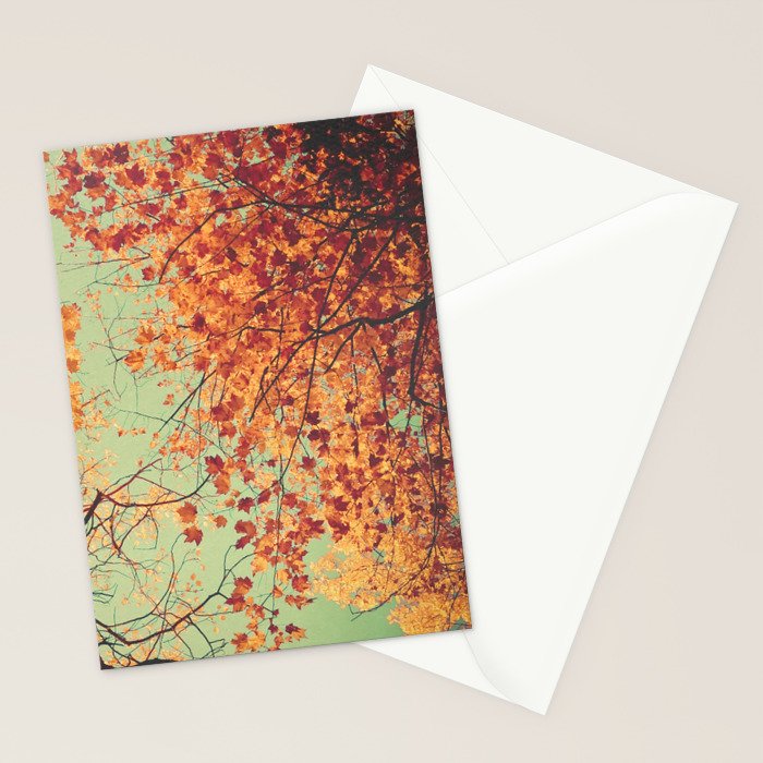 Autumn Inkblot - Yellow Stationery Card Gallery Image 2