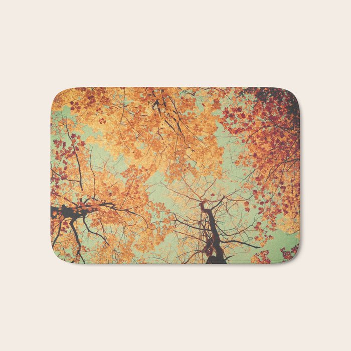 Autumn Inkblot - Yellow Bath Mat Gallery Image 1