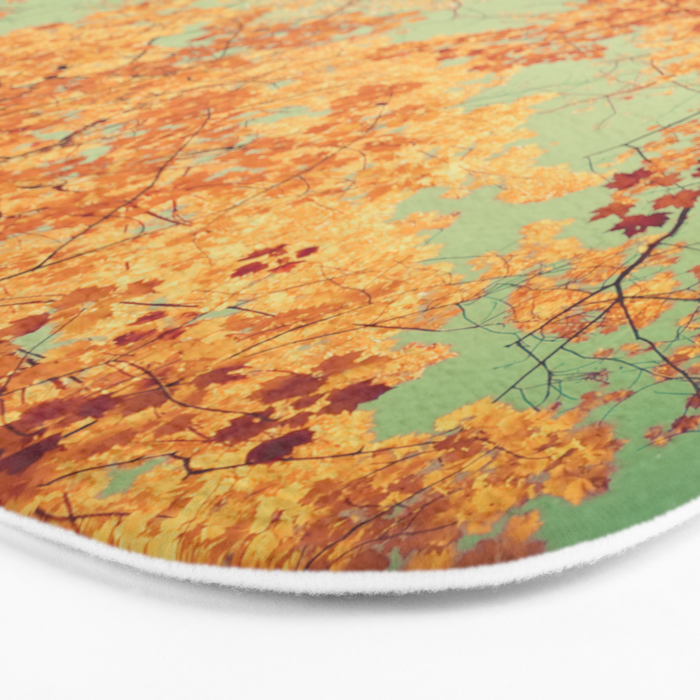 Autumn Inkblot - Yellow Bath Mat Gallery Image 3