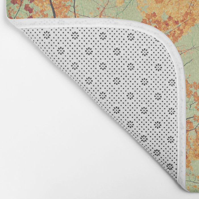 Autumn Inkblot - Yellow Bath Mat Gallery Image 2