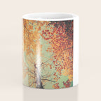 Autumn Inkblot - Yellow Coffee Mug Gallery Image 4