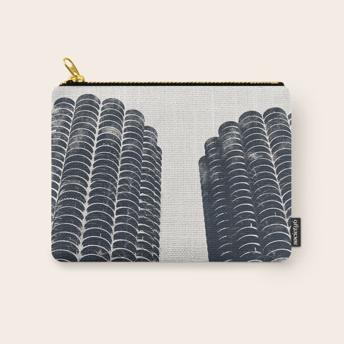 Chicago Architecture, Marina City, Chicago Wall Art, Chicago Art, Chicago Photography, Canvas Art Carry All Pouch Gallery Image 1