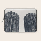 Chicago Architecture, Marina City, Chicago Wall Art, Chicago Art, Chicago Photography, Canvas Art Laptop Sleeve Gallery Image 1
