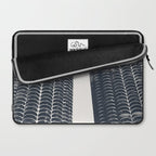 Chicago Architecture, Marina City, Chicago Wall Art, Chicago Art, Chicago Photography, Canvas Art Laptop Sleeve Gallery Image 2