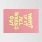 What If It All Works Out typography print Rug Gallery Image 2