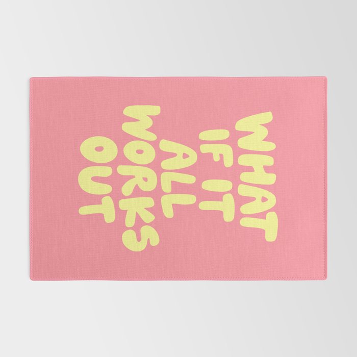 What If It All Works Out typography print Rug Gallery Image 2