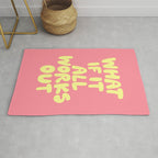 What If It All Works Out typography print Rug Gallery Image 1