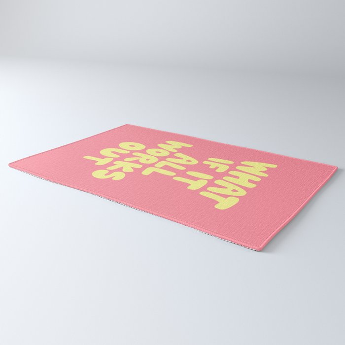 What If It All Works Out typography print Rug Gallery Image 3