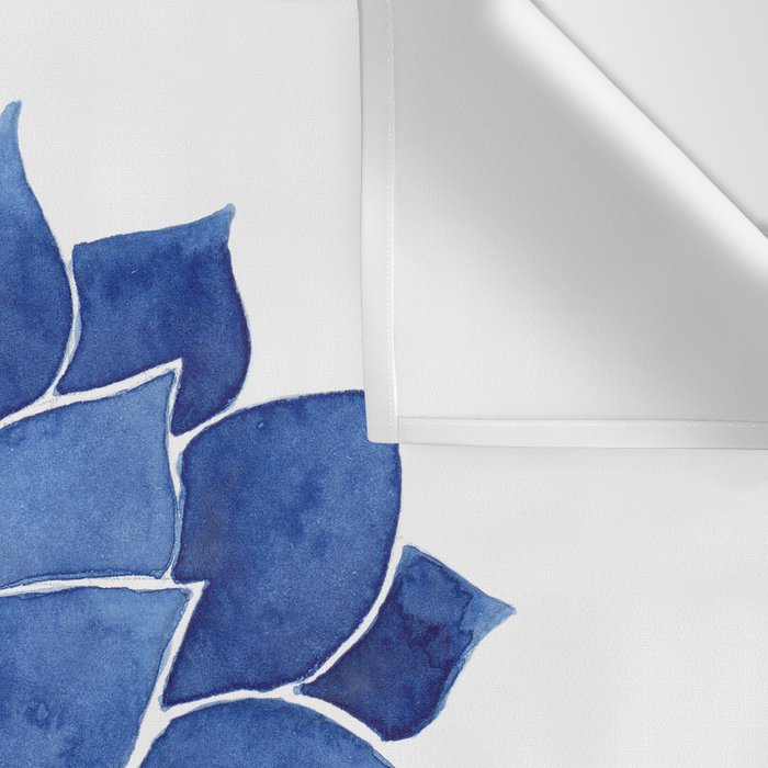 Indigo Succulent |  Watercolor Painting Wall Tapestry Gallery Image 3