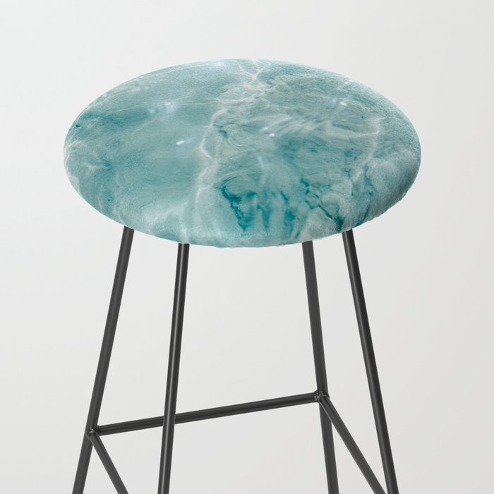 Clear blue water | Colorful ocean photography print | Turquoise sea Stool Gallery Image 2