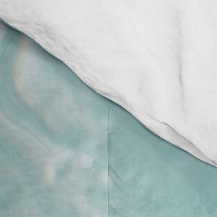 Clear blue water | Colorful ocean photography print | Turquoise sea Comforter Gallery Image 4