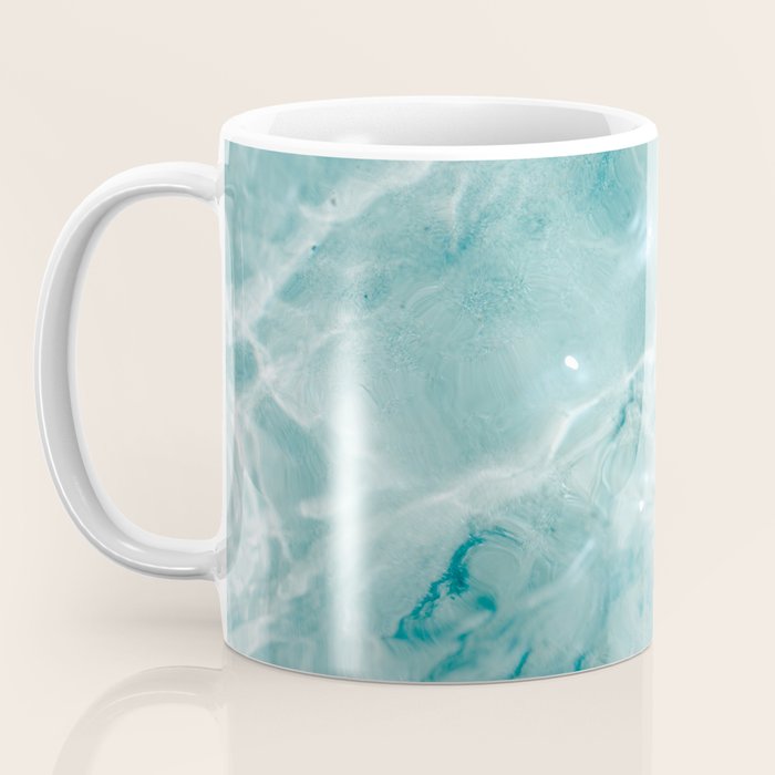 Clear blue water | Colorful ocean photography print | Turquoise sea Coffee Mug Gallery Image 3