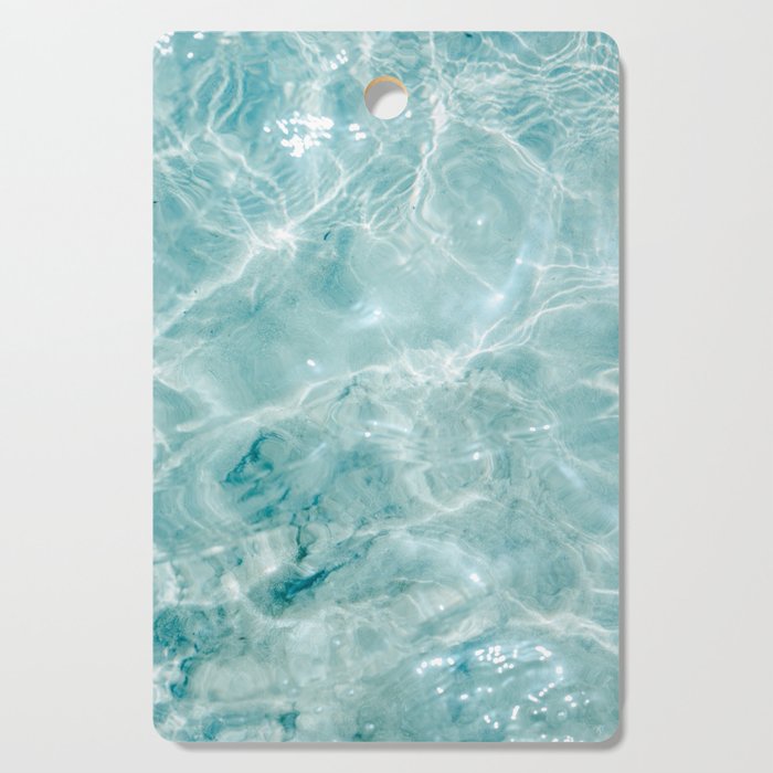 Clear blue water | Colorful ocean photography print | Turquoise sea Cutting Board Gallery Image 1