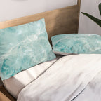 Clear blue water | Colorful ocean photography print | Turquoise sea Pillow Sham Gallery Image 2