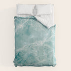 Clear blue water | Colorful ocean photography print | Turquoise sea Comforter Gallery Image 6