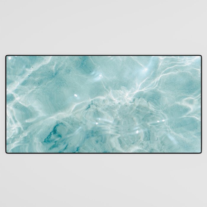 Clear blue water | Colorful ocean photography print | Turquoise sea Desk Mat Gallery Image 3