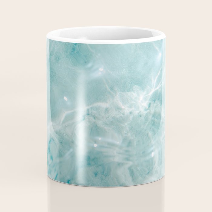 Clear blue water | Colorful ocean photography print | Turquoise sea Coffee Mug Gallery Image 4