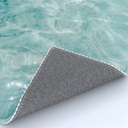 Clear blue water | Colorful ocean photography print | Turquoise sea Rug Gallery Image 4