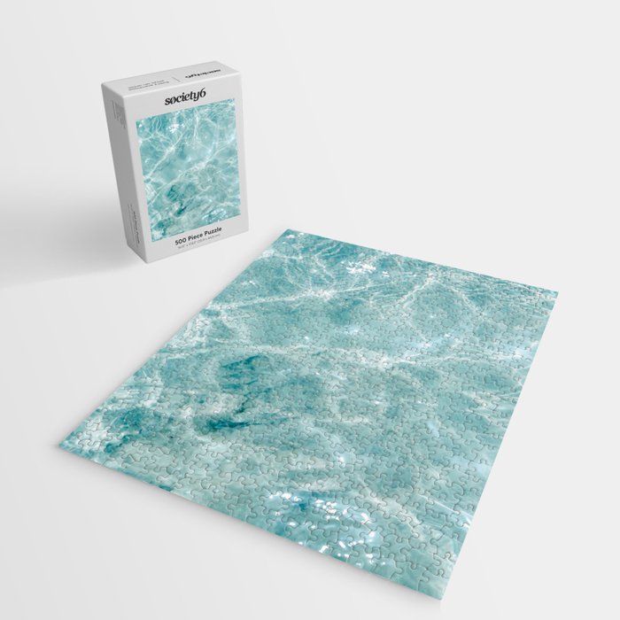 Clear blue water | Colorful ocean photography print | Turquoise sea Jigsaw Puzzle Gallery Image 2