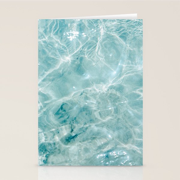 Clear blue water | Colorful ocean photography print | Turquoise sea Stationery Card Gallery Image 2
