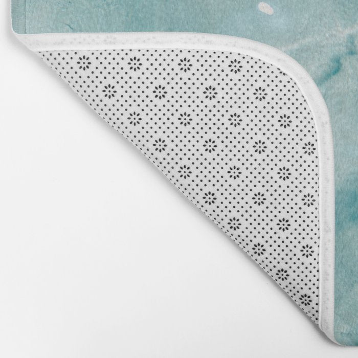 Clear blue water | Colorful ocean photography print | Turquoise sea Bath Mat Gallery Image 2