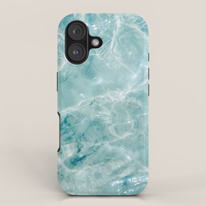 Clear blue water | Colorful ocean photography print | Turquoise sea iPhone Case Gallery Image 1