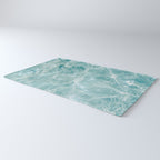 Clear blue water | Colorful ocean photography print | Turquoise sea Rug Gallery Image 3