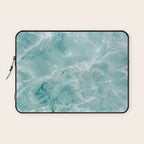Clear blue water | Colorful ocean photography print | Turquoise sea Laptop Sleeve Gallery Image 1