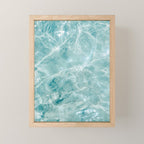 Clear blue water | Colorful ocean photography print | Turquoise sea Mini Art Print Gallery Image 1