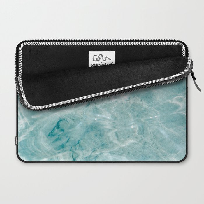 Clear blue water | Colorful ocean photography print | Turquoise sea Laptop Sleeve Gallery Image 2