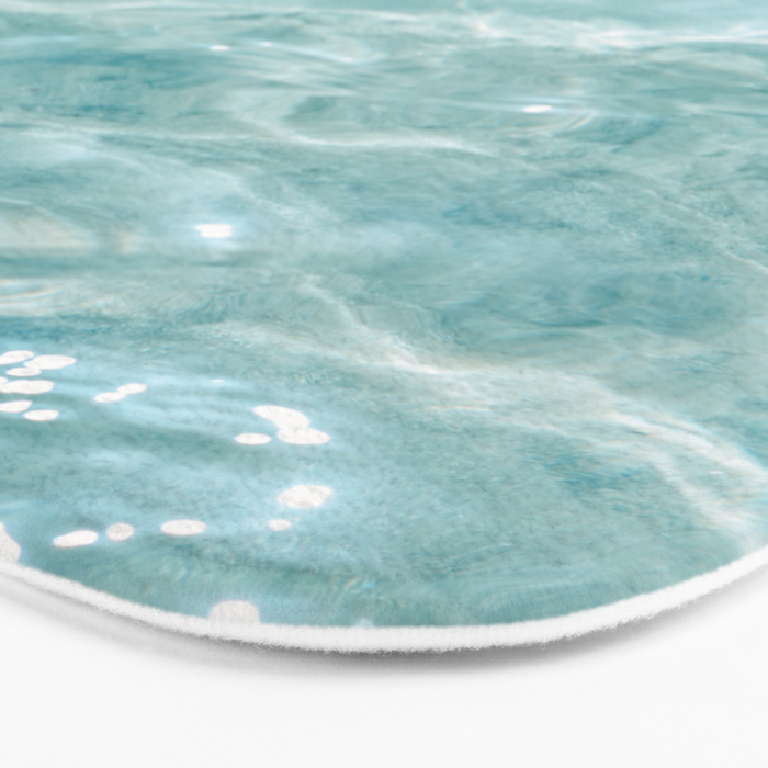 Clear blue water | Colorful ocean photography print | Turquoise sea Bath Mat Gallery Image 3
