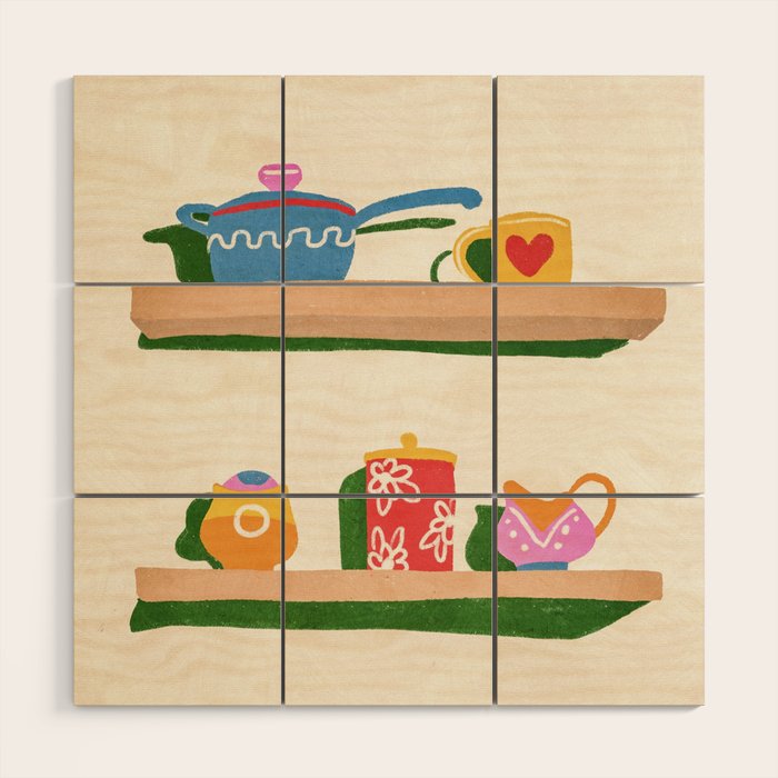 My favourite shelf Wood Wall Art Gallery Image 1