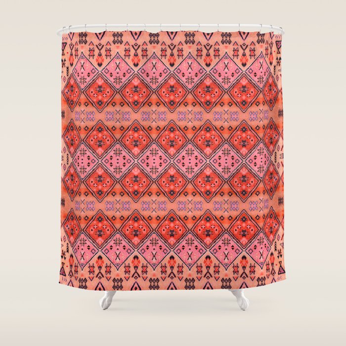 Epic Rustic & Farmhouse Style Original Moroccan Artwork  Shower Curtain Gallery Image 1