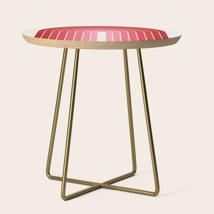 Gradient Arch VI Pink and Red Mid Century Modern Rainbow Side Table Gallery Image 1