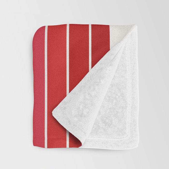 Gradient Arch VI Pink and Red Mid Century Modern Rainbow Throw Blanket Gallery Image 3
