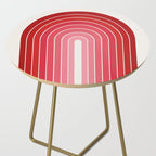 Gradient Arch VI Pink and Red Mid Century Modern Rainbow Side Table Gallery Image 2