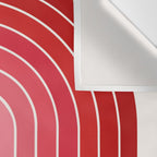 Gradient Arch VI Pink and Red Mid Century Modern Rainbow Wall Tapestry Gallery Image 3