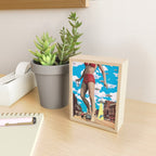 She's arrived (Giant woman & UFO) Mini Art Print Gallery Image 2