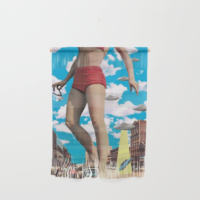 She's arrived (Giant woman & UFO) Wall Hanging Gallery Image 1