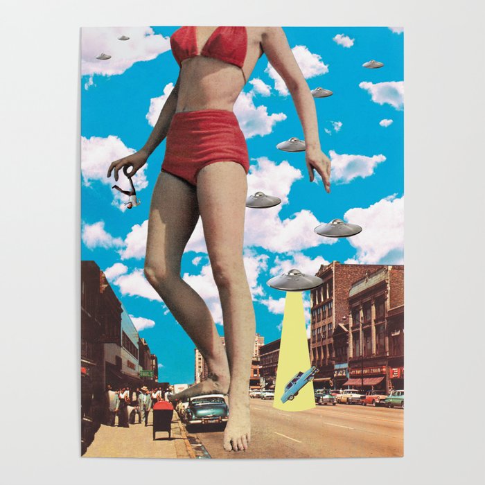 She's arrived (Giant woman & UFO) Poster Gallery Image 4